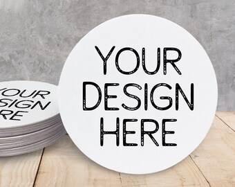 Custom Design Paper Coasters | Submit Your Logo, Custom Artwork | Corporate Events, Weddings, Birthdays, Anniversaries, Parties, Holidays