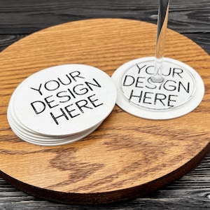 Custom Paper Coasters | Personalized Coasters for Weddings, Corporate Events, Birthdays, Anniversaries & Parties