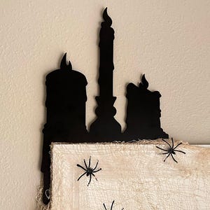 Melting Wax Candle Door Frame Topper | Halloween Door Corner Decoration | Spooky Haunted House Decor | Original Artwork | Gothic Home Design