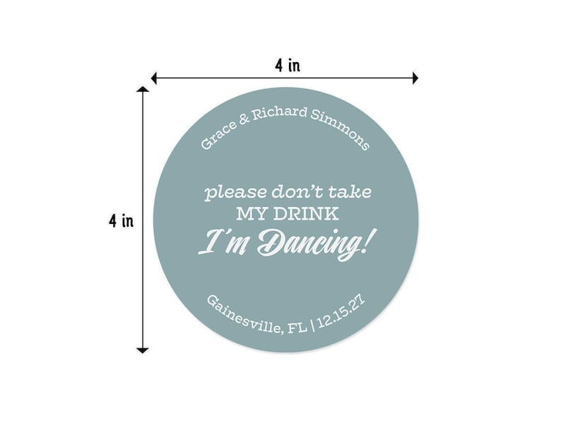 Single coaster with size measurements. 4 inch width and 4 inch height.