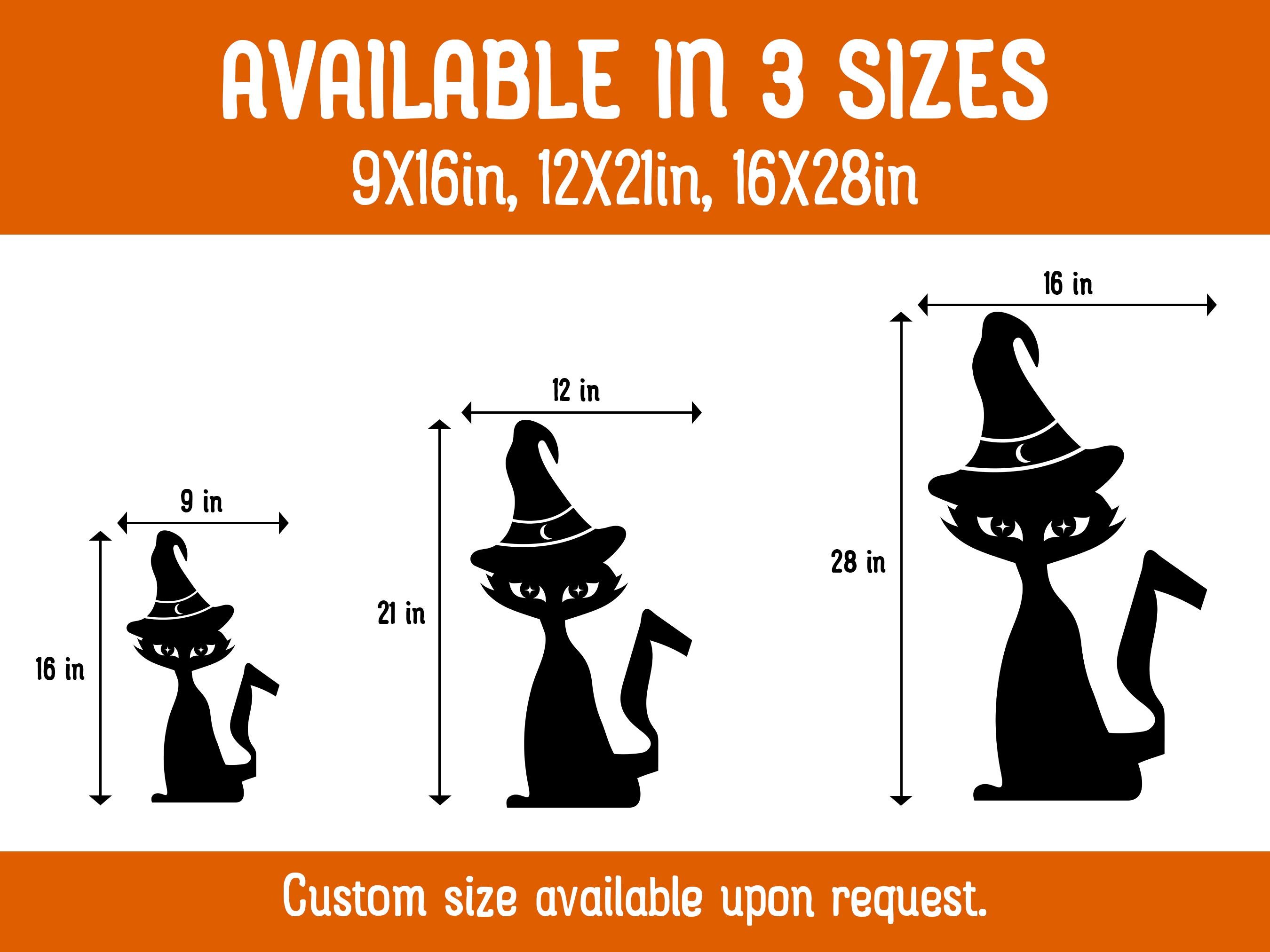 Witch Cat Window Sticker | Vinyl Decal | Spooky Season Decor | Fun ...