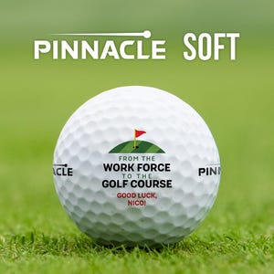 From the Workforce to the Golf Course Golf Balls | Pinnacle Soft | Personalized Retirement Gift | Retirement Party | Retiree Golf Gift