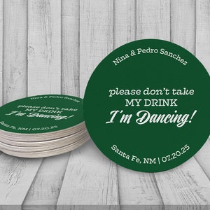 Lillian Rose Please Don't Take My Drink….I'm Dancing Set 36 Cardboard Coasters, Gold