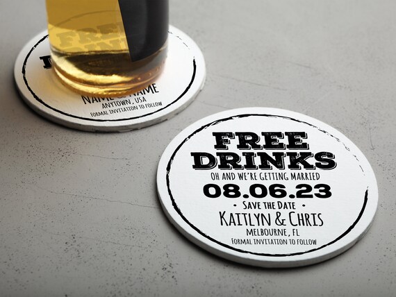 Free drink coasters deals