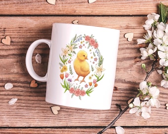 Spring Chick Easter Mug | 15oz Mug Gift | Coffee Mug | Tea Mug | Original Art | Spring Art | Holiday Gift | Mother's Day | Gift for Her