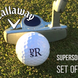 Personalized Golf Balls, Callaway Supersoft, Set of 3 Monogrammed Golf Balls, Gift for Dad Father's Day Gift Gift for Golfer image 1