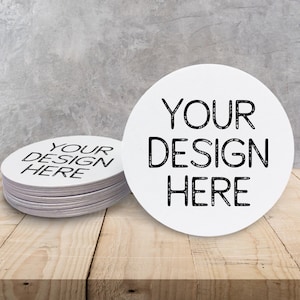 Custom Paper Coasters | Personalized Coasters for Weddings, Corporate Events, Birthdays, Anniversaries & Parties | Easily Upload Your Design