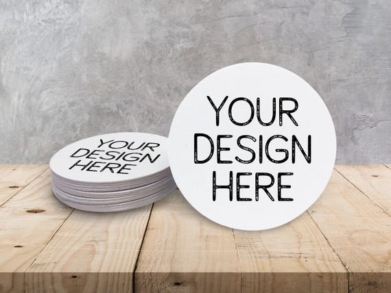 Custom Paper Coasters | Personalized Coasters for Weddings, Corporate Events, Birthdays, Anniversaries & Parties | Easily Upload Your Design