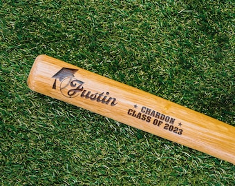 Personalized Graduate Mini Bat | Laser Engraved Wooden Bat | Graduation Gift | Gifts for Him | Custom Award | Custom Trophy | Sports Gifts
