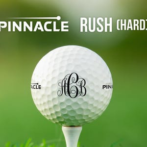 Monogrammed & Personalized Golf Balls | Pinnacle Rush (Hard) | Scroll Design | Gift for Golfer, Dad, Father&#39;s Day, Retirement, Christmas