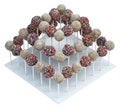 3 Tier Square White Cake Pop Stand-Reusable and Adjustable - Holds up to 52 sticks - Perfect for Weddings, Birthdays, Holidays or any Event