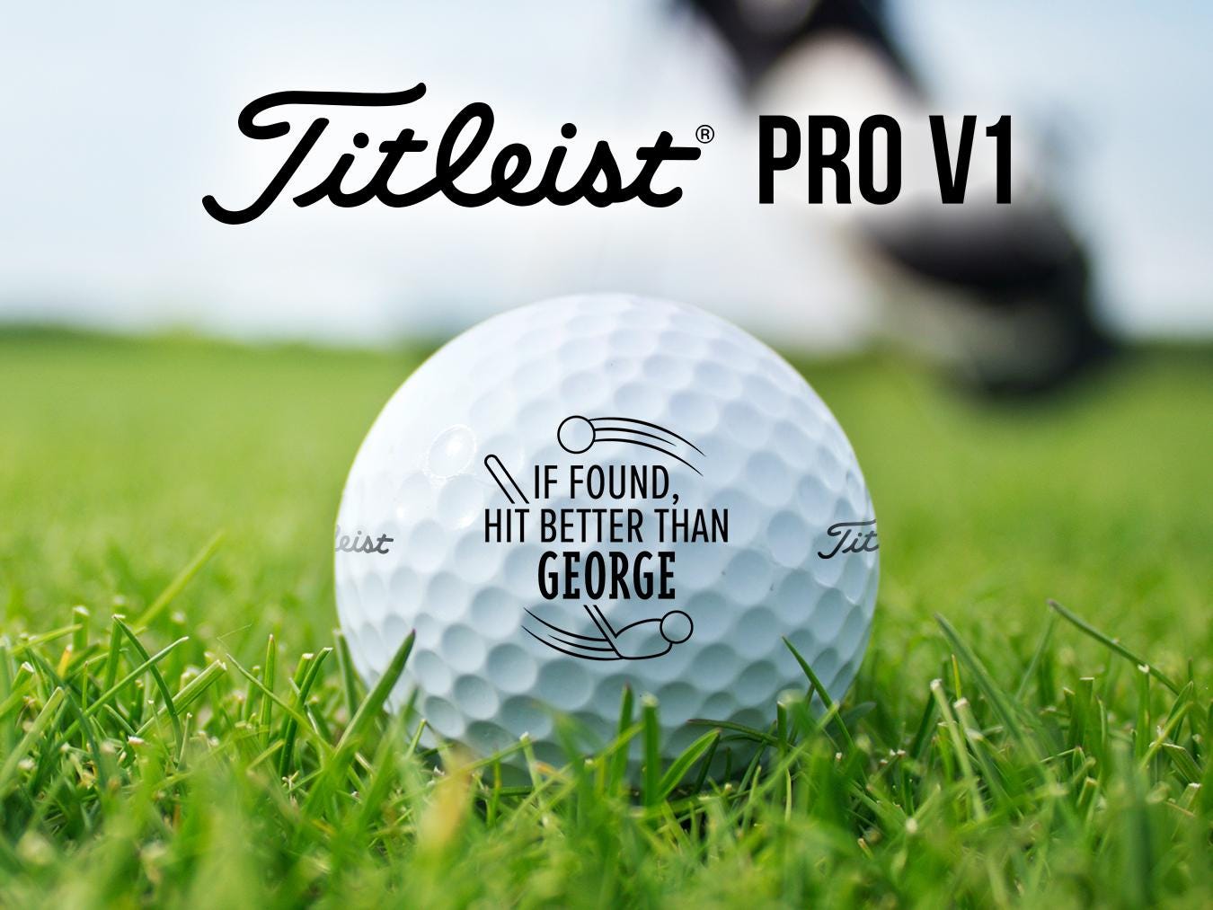 Titleist Pro V1 Golfball Individuell Bedruckt – Mit Eigenem Text, Bild Oder Logo, 24 Stück, Verbesserte Performance