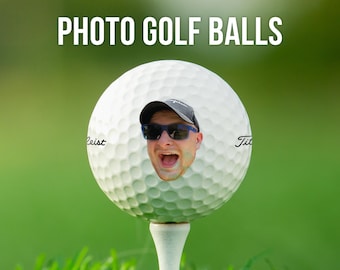 Palline da golf con foto personalizzate / Regalo divertente per il golf / Usa la tua foto / Regalo di Natale / Regalo di compleanno o di pensionamento per golfisti / Viaggio di golf
