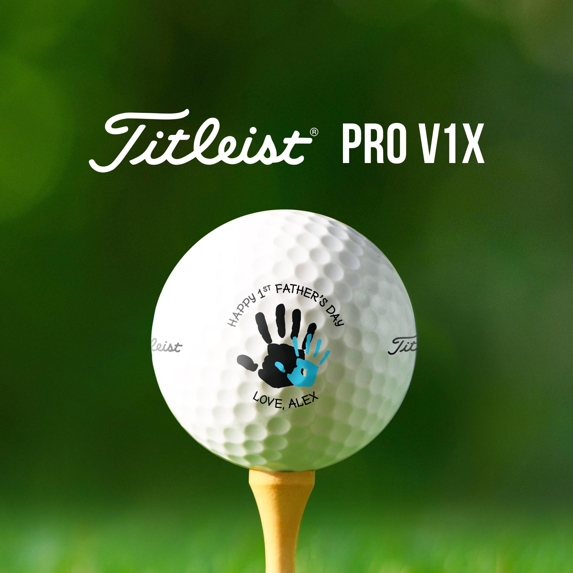 Personalized 1st Father's Day Golf Balls | Titleist Pro V1x