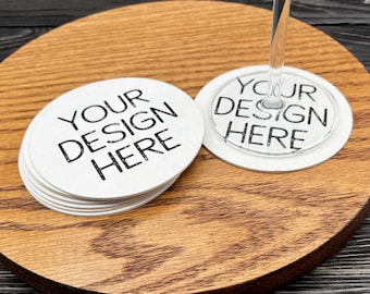 Custom Paper Coasters | Personalized Coasters for Weddings, Corporate Events, Birthdays, Anniversaries & Parties