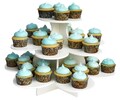 3 Tier Flower Cupcake Tower Stand | Holds 38-48 Cupcakes | Perfect for Weddings Cupcakes | Birthdays Cupcakes | Holiday Dessert or any Event
