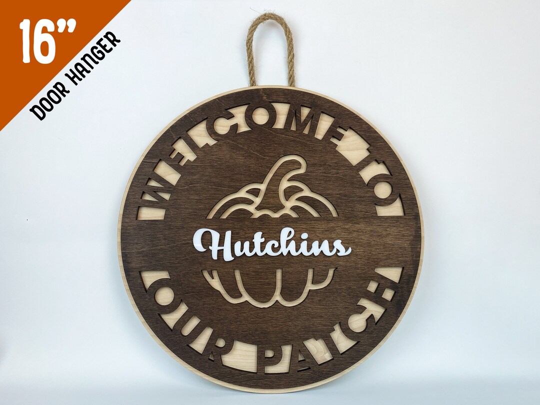 Welcome to Our Pumpkin Patch | Personalized Door Sign | Custom Name ...