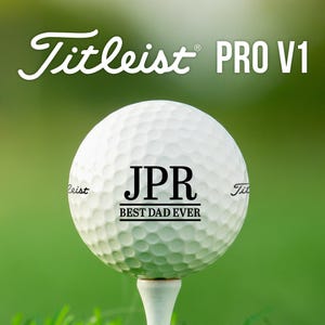 Monogrammed & Personalized Best Dad Ever Initials Golf Balls | Titleist Pro V1 | Great Gift for Dad, Father&#39;s Day, Birthday, Christmas