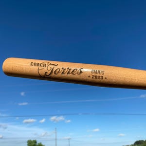 Custom Baseball Coach Award Mini Bat | Laser Engraved Wooden Bat | Baseball Award | Coach Gifts | Team Gifts | Custom Trophy | Birthday Gift