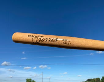 Custom Baseball Coach Award Mini Bat | Laser Engraved Wooden Bat | Baseball Award | Coach Gifts | Team Gifts | Custom Trophy | Birthday Gift