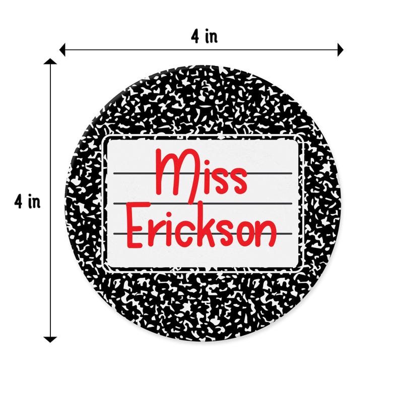 Personalized Teacher Coasters | Custom Name Classroom Gift Set (6 ...