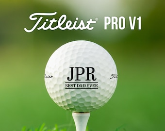 Monogrammed & Personalized Best Dad Ever Initials Golf Balls | Titleist Pro V1 | Great Gift for Dad, Father's Day, Birthday, Christmas