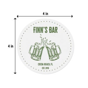 Single coaster with size measurements. 4 inch width and 4 inch height.