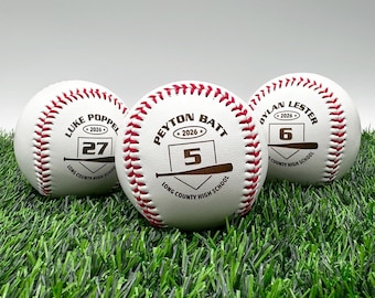 Personalized Baseball Gift | Custom Engraved Baseball with Player Name & Number | Senior Night Keepsake, Graduation Gift, Varsity Team Award