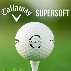 Monogrammed & Personalized Golf Balls | Callaway Supersoft | Initial Design | Gift for Golfer, Dad, Father&#39;s Day, Retirement, Christmas