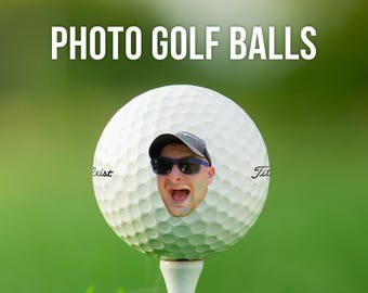 Custom Photo Golf Balls | Funny Golf Gift | Use Your Own Photo | Christmas Present | Retirement or Birthday Present for Golfer | Golf Trip