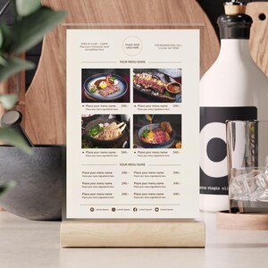 Canva Easy-to-Edit Menu Menu Template for Cafe & Restaurant | A4 Editable Canva Design | Printable Customizable on Canva