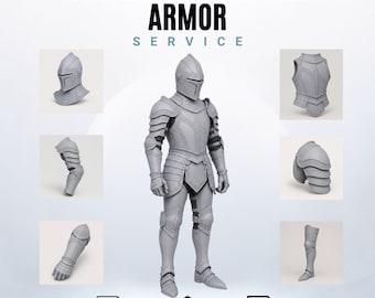 Custom 3D Armor Modeling Service, Wearable Cosplay Armor, Full Body Costume, 3D Printable Armor STL, Fantasy Knight Armor, Custom Prop Files