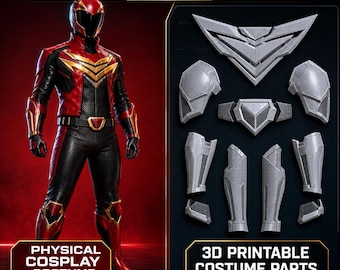 Custom Superhero Cosplay Armor, Full Body Wearable Costume Props, 3D Printed Armor Set, Custom Sizing, Helmet, STL Files, Raw Kit & Finished