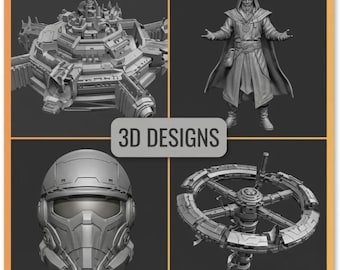 Custom 3D Modeling Design Service, 3D Sculpting & Rendering, Product Prototype, 3D Figurine, CAD Designs, Print Ready Stl/Step/Obj/3mf Files