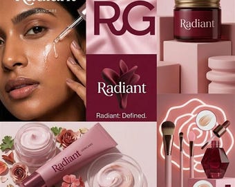 Luxury Beauty Branding Package, Custom Logo Design, Skincare Brand Identity, Packaging, Mockups, Social Media Kit, skincare logo design