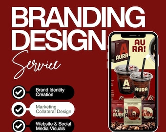 Ensemble de marque de café haut de gamme, Logo personnalisé, Identité de marque de café, Conception d'emballage, Maquettes de produit, Kit pour réseaux sociaux, Identité visuelle