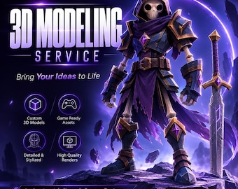 Custom 3D Modeling and Rendering Service | Blender 3D Models for Printing, 3D Character Sculpting, Game Assets & Props, 3D Enviorment Design
