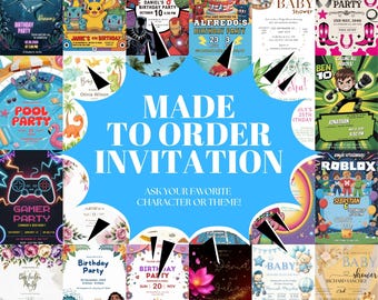 Custom Made-to-Order Invitations, Personalized Event Invitations for Weddings, Parties, Birthdays & More, Editable, Print-Ready Designs