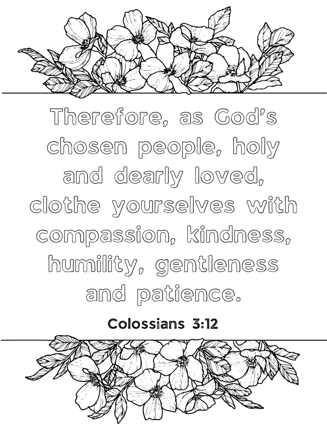 Coloring Through Colossians Printable Pages - Etsy