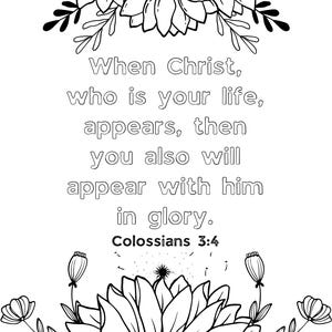 Coloring Through Colossians Printable Pages - Etsy