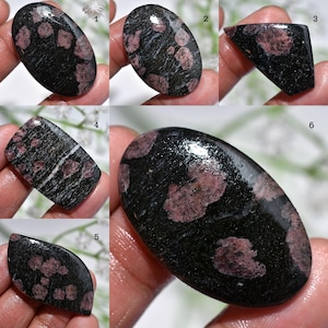 Natural Ruby Fall Cabochon, Polished Smooth Gemstone, Flat Back Loose Stone For Pendant Jewelry