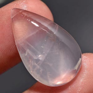 Amazing Rose Quartz Teardrop Cabochon – Smooth Polished Pink Natural Gemstone, Flat Back Loose Stone for Handmade Jewelry & Healing Crafts
