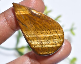 Golden Brown Tiger Eye Cabochon, Natural Smooth Polished Gemstone, Flat Back Loose Stones