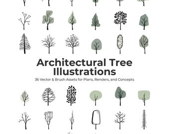 288 TREES PLAN Vector Pack (.ai, .png) - Etsy Israel