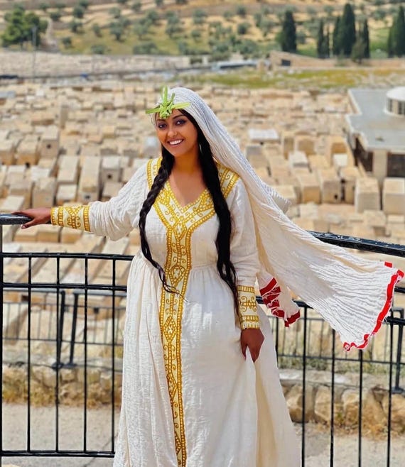 Traditional Ethiopian Kemis | Handwoven Cultural Dress for Women - Etsy  Israel
