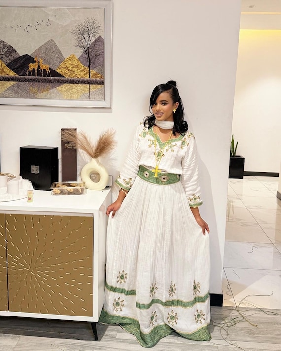 Traditional Ethiopian Kemis | Handwoven Cultural Dress for Women - Etsy New  Zealand