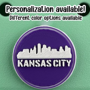 Personalized Kansas City Skyline Bogg Bag Charm, KC Bogg Bag Tag, Kansas City Bogg Bag Charm, Custom Bag Charm, Beach Bag Accessories