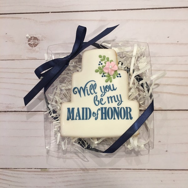 Bridesmaid Proposal Gift, Bridesmaid Proposal Cookies, Maid of Honor Proposal Gifts - other options available