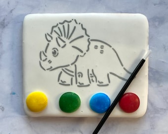 Paint Your Own Dinosaur Cookie, Dinosaur Party Activity Favors, Dinosaur Birthday Party Ideas