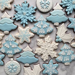 1 Dozen - Winter Wonderland Cookies, Christmas Cookie Gifts, Hostess Gifts